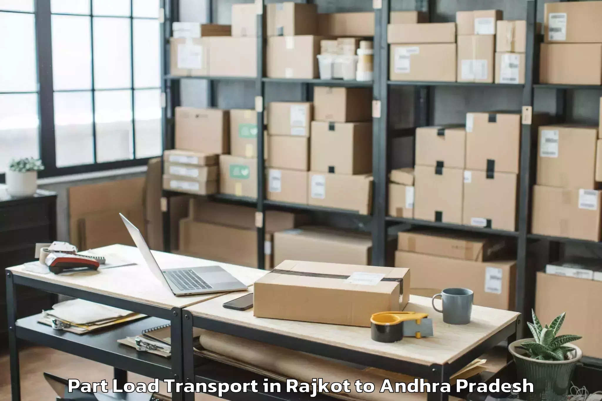 Reliable Rajkot to Peddapappur Part Load Transport